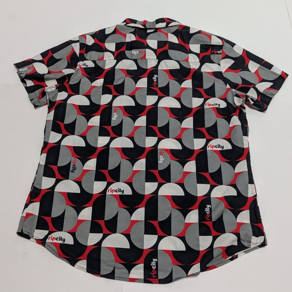 Wildfang Rip City Portland Trail Blazers Short Sleeve Button Up Shirt, Size L - Picture 9 of 14